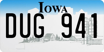 IA license plate DUG941