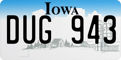 IA license plate DUG943