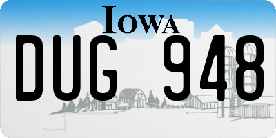 IA license plate DUG948