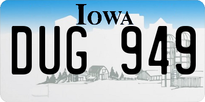 IA license plate DUG949
