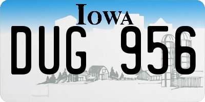 IA license plate DUG956