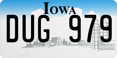 IA license plate DUG979