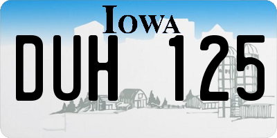 IA license plate DUH125