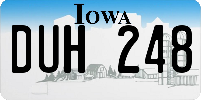 IA license plate DUH248