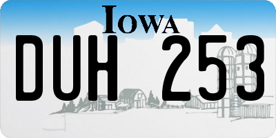 IA license plate DUH253