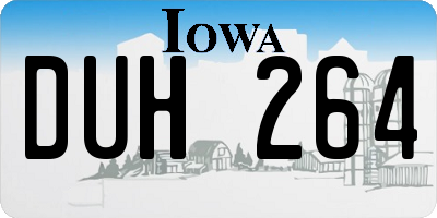 IA license plate DUH264