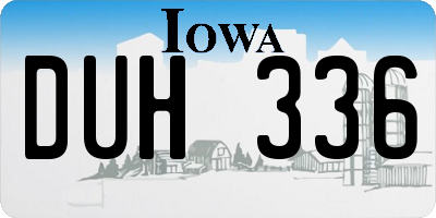 IA license plate DUH336