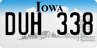 IA license plate DUH338