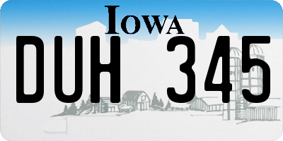 IA license plate DUH345