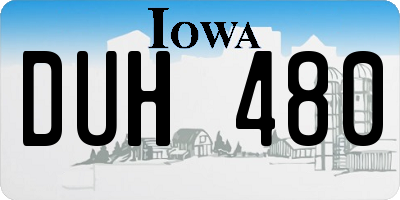 IA license plate DUH480