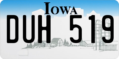 IA license plate DUH519