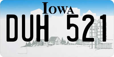 IA license plate DUH521