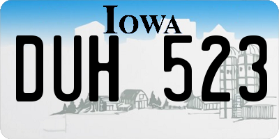 IA license plate DUH523