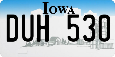 IA license plate DUH530