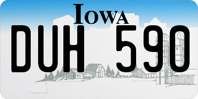 IA license plate DUH590