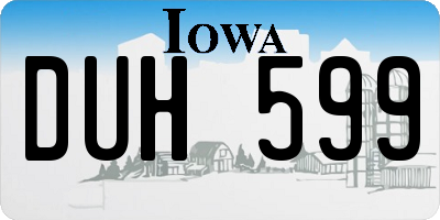 IA license plate DUH599
