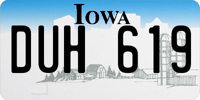 IA license plate DUH619