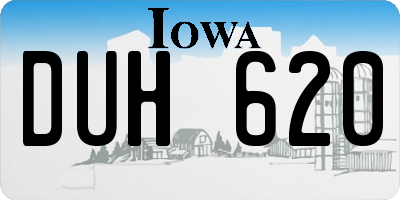 IA license plate DUH620