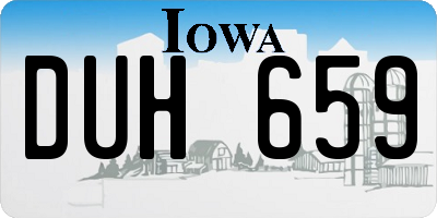 IA license plate DUH659