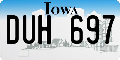 IA license plate DUH697