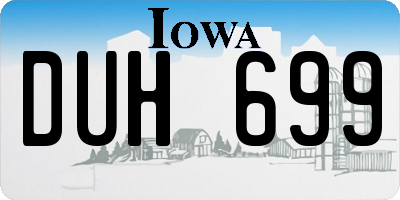IA license plate DUH699