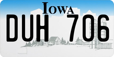 IA license plate DUH706