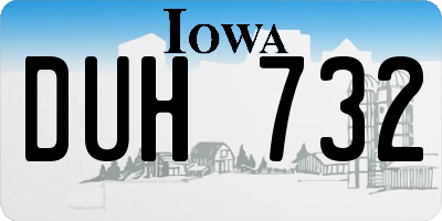 IA license plate DUH732