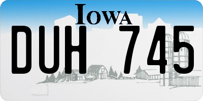 IA license plate DUH745