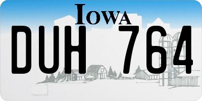 IA license plate DUH764