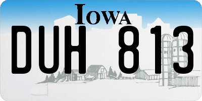 IA license plate DUH813