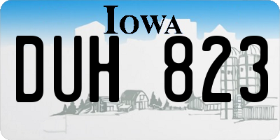IA license plate DUH823
