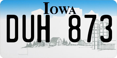 IA license plate DUH873
