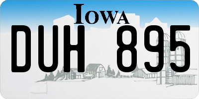 IA license plate DUH895