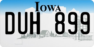 IA license plate DUH899