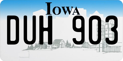 IA license plate DUH903