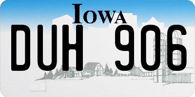 IA license plate DUH906