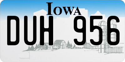 IA license plate DUH956