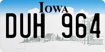 IA license plate DUH964
