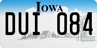 IA license plate DUI084