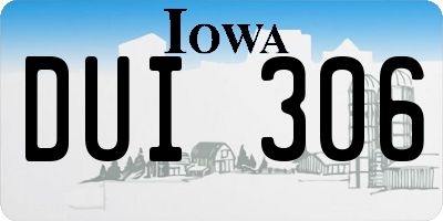 IA license plate DUI306