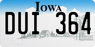 IA license plate DUI364