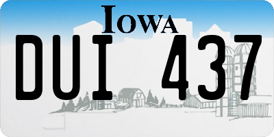 IA license plate DUI437