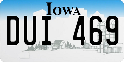 IA license plate DUI469