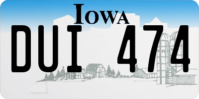 IA license plate DUI474
