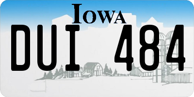 IA license plate DUI484