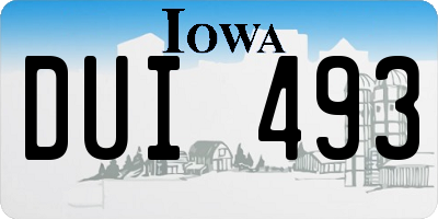 IA license plate DUI493