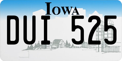 IA license plate DUI525