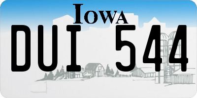 IA license plate DUI544