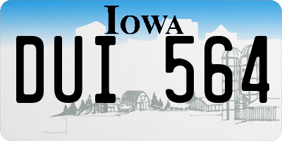 IA license plate DUI564