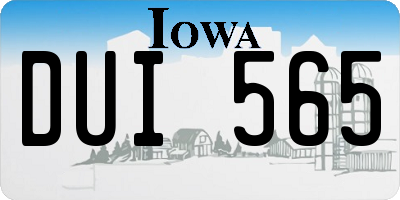 IA license plate DUI565